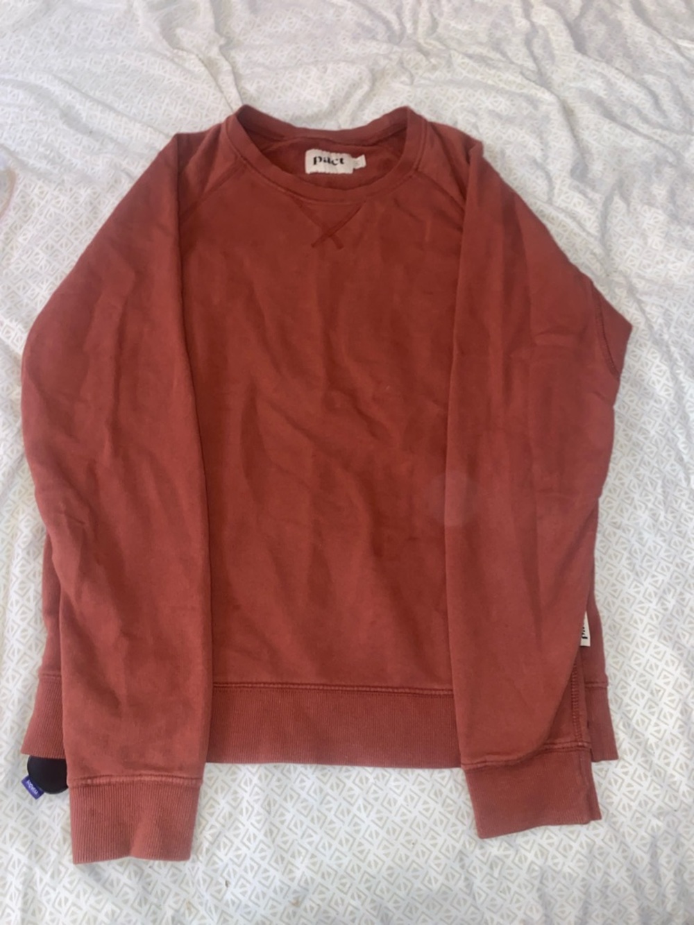 Pact Men's Rust Crewneck Sweatshirt